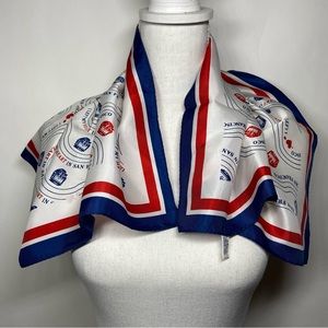 Vintage SNCO I Left My Heart in San Francisco Scarf Red White Blue Patriotic